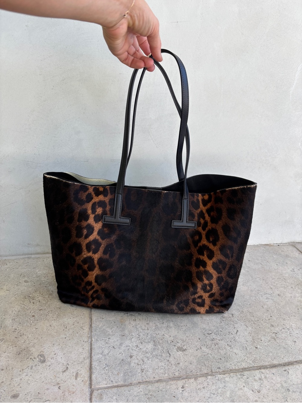 Tom Ford Leopard Print Tote - Brown and Black - Picture 2 of 13